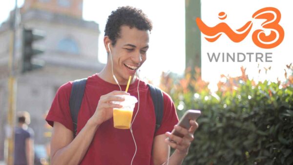 WindTre offre 200 Giga in **5G**, minuti illimitati, 50 SMS e 12,6 Giga extra in Europa a soli 9,99 €/mese.