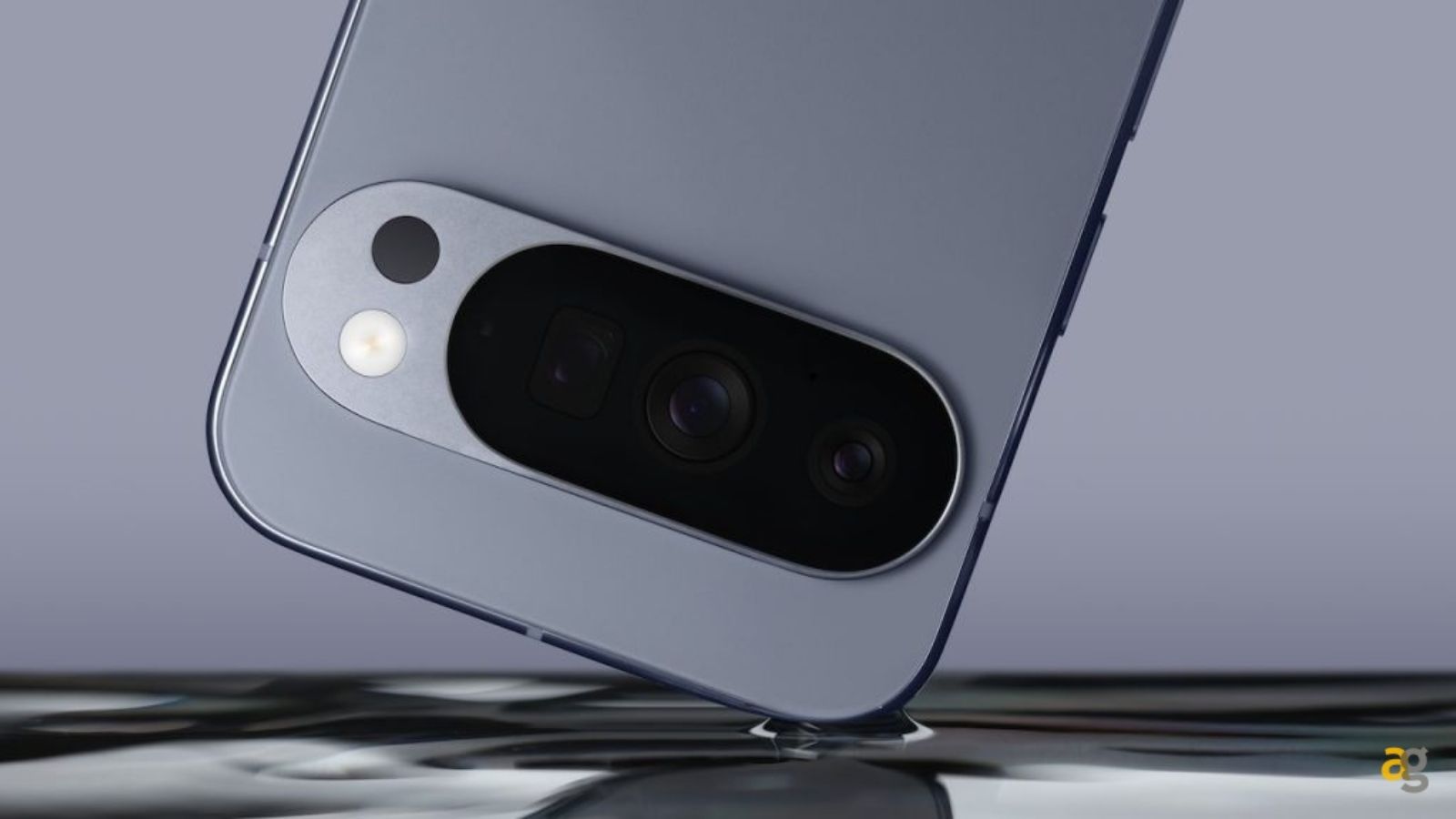 A sleek new tech device on display