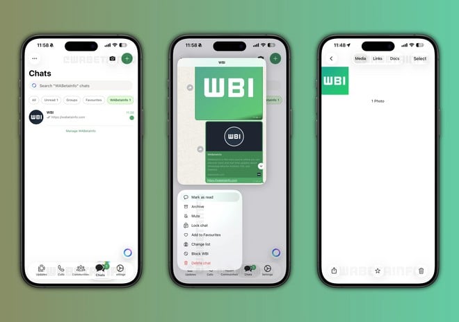 WhatsApp beta per iPhone iOS liquid glass