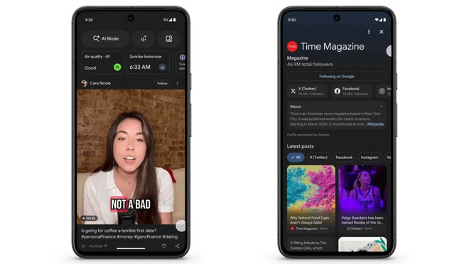 Google Discover video brevi post social Google Discover video brevi post social