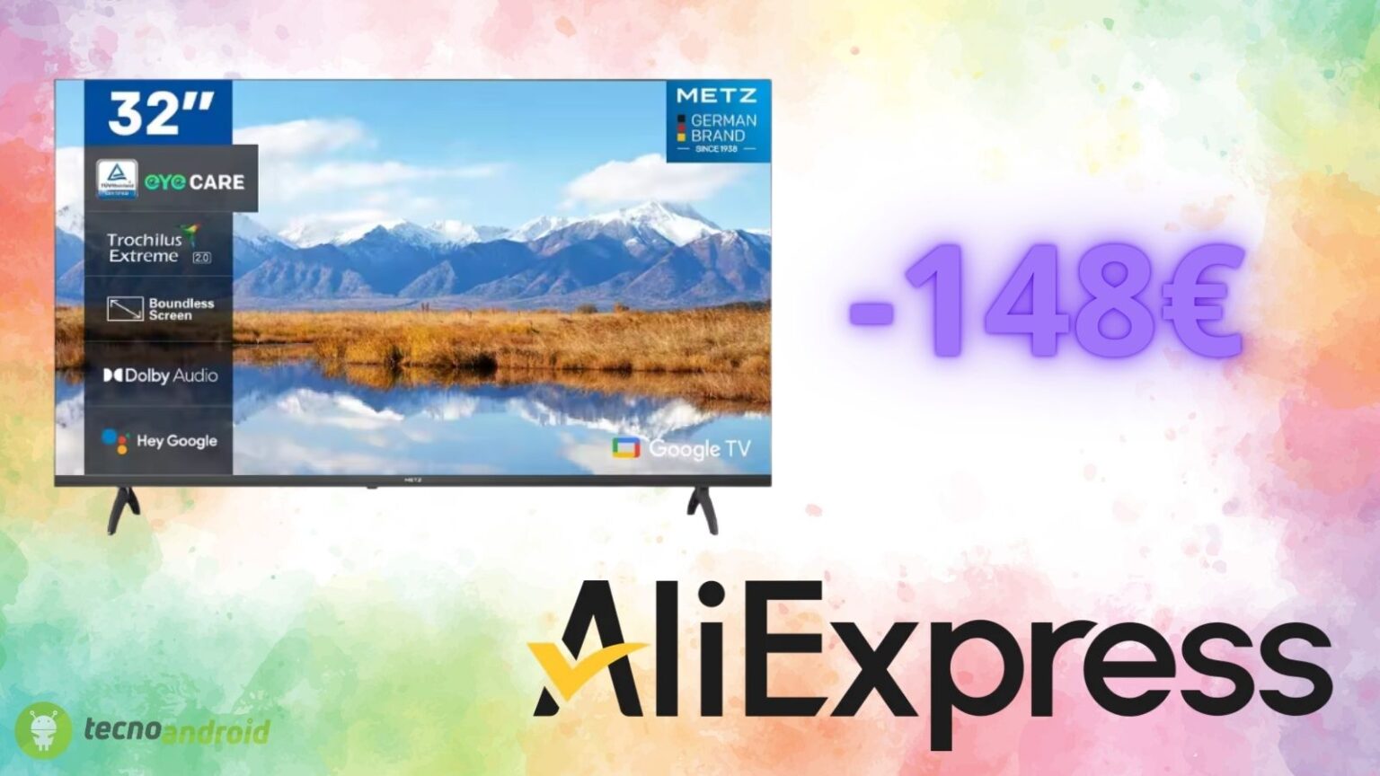 AliExpress, prezzo bassissimo per la smart TV Metz: costa solo 148 euro
