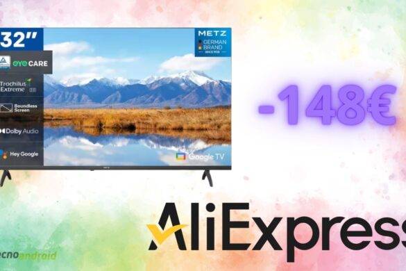 AliExpress, prezzo bassissimo per la smart TV Metz: costa solo 148 euro