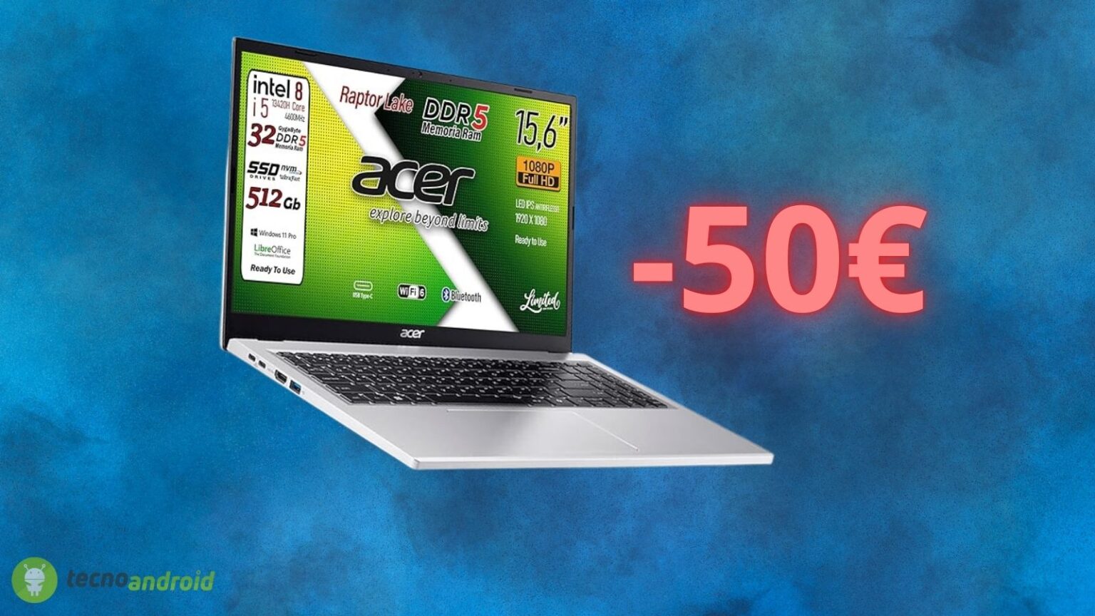 Amazon lancia lo sconto FOLLE sul notebook Acer
