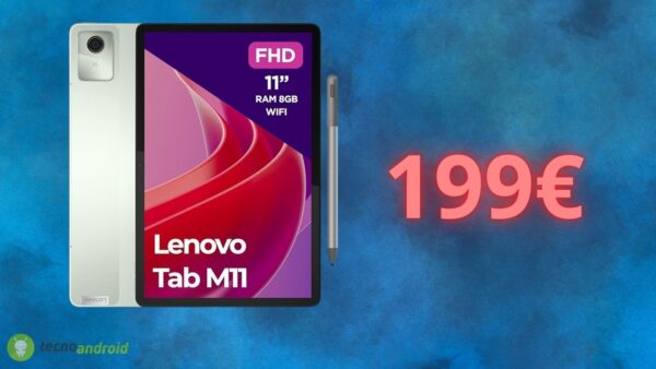 Lenovo Tab M11 è in vendita su Amazon a meno di 200 euro: ecco l'offerta SHOCK