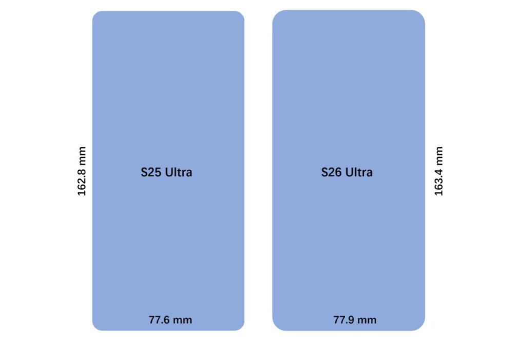 Manca ancora tanto tempo ma ecco uno di fianco all'altro i design di Galaxy S26 Ultra ed S25 Ultra di Samsung.