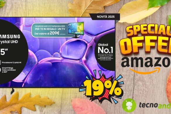 Vivi il cinema in grande: approfitta su Amazon della Samsung Smart TV 75” in PROMO