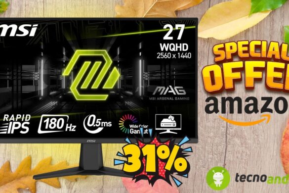 Amazon fa scintille: MSI MAG 275QF Monitor Gaming 27″ finalmente al 31% di sconto