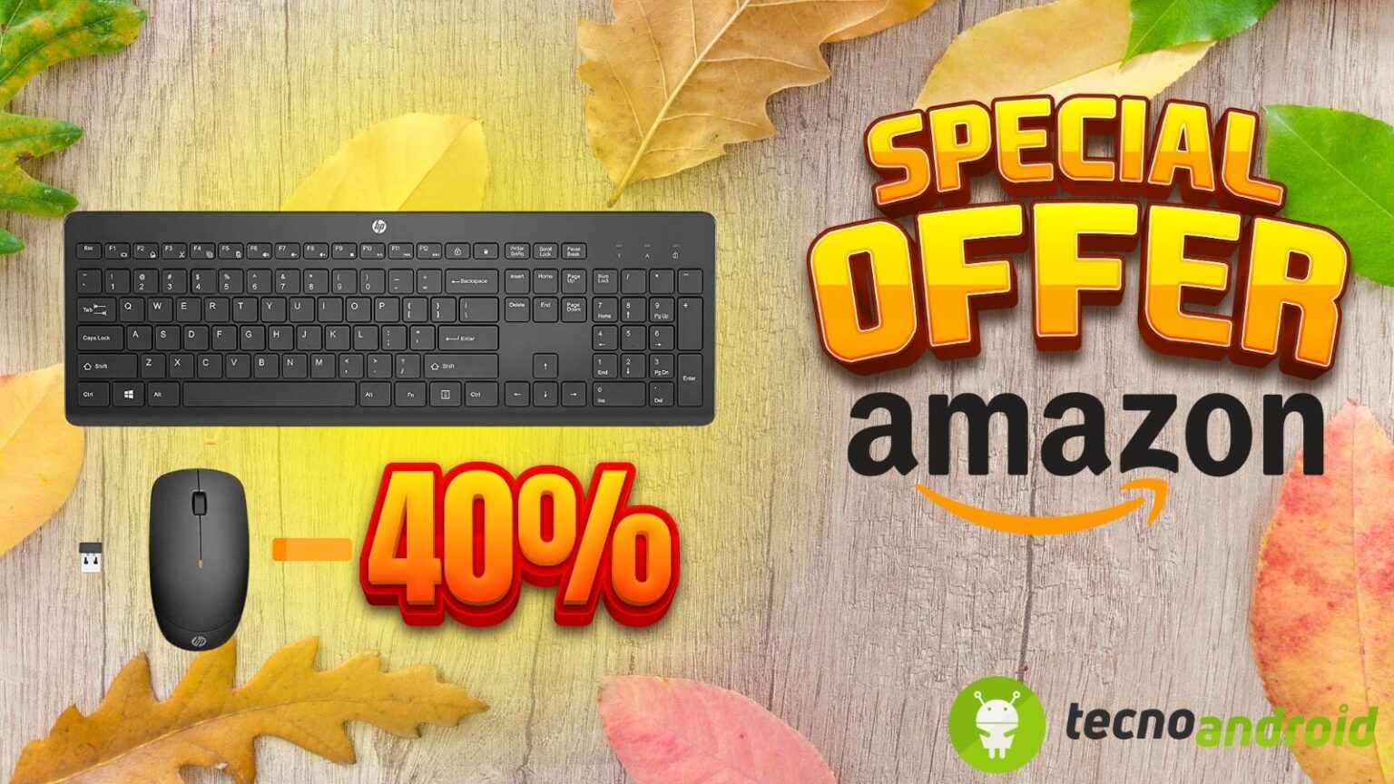 Amazon scoppia di PROMO: HP 230 Combo Tastiera e Mouse al 40% di SCONTO