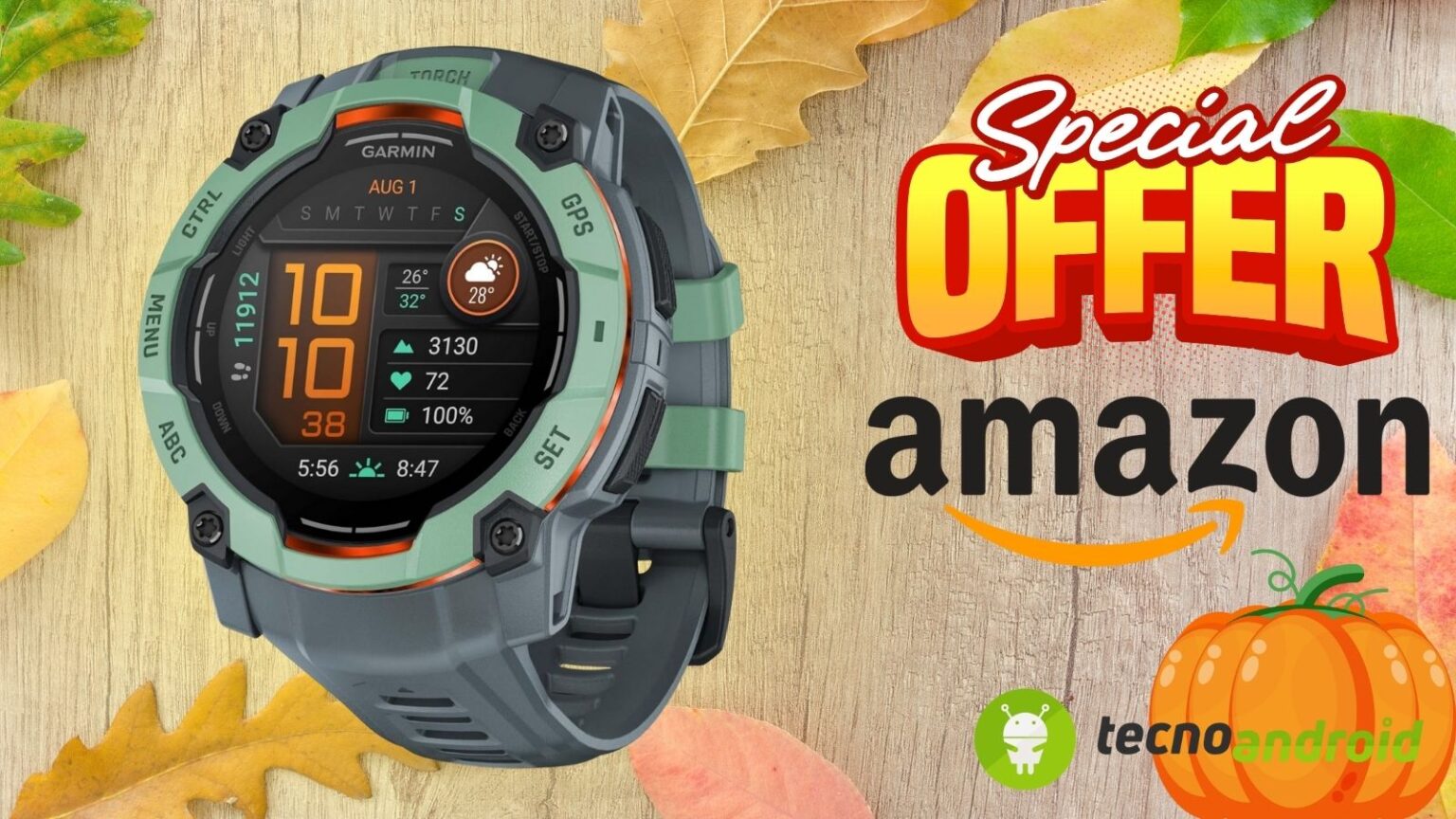 Amazon: smartwatch Garmin Instinct 3 ad un COSTO SPAZIALE