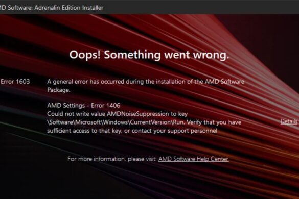 Errore 1603 durante l’installazione dei driver AMD: come risolverlo