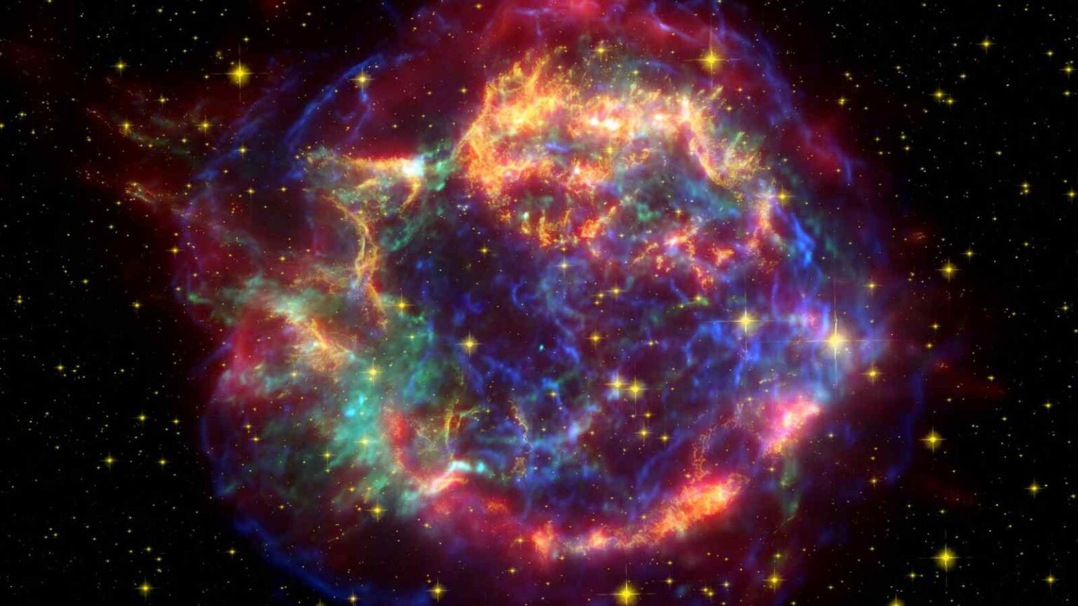 Cassiopea A rivela che le ultime ore della stella furono caotiche, con strati mescolati e un’esplosione stellare irregolare.
