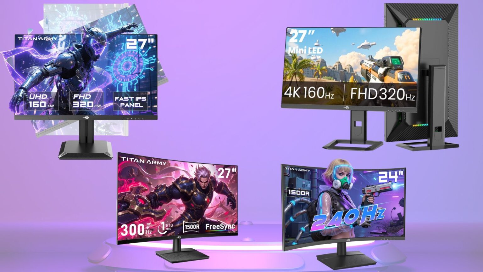 Titan Army lancia quattro nuovi monitor da gaming: i primi con Modalità Doppia