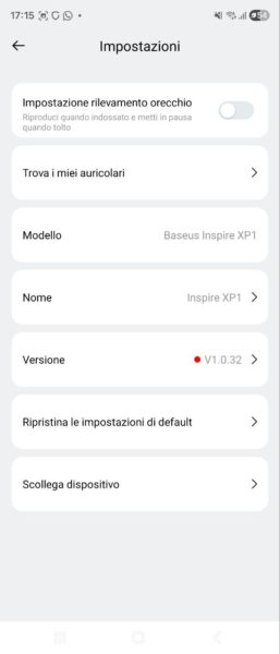 Baseus Inspire XP1 - funzionalità
