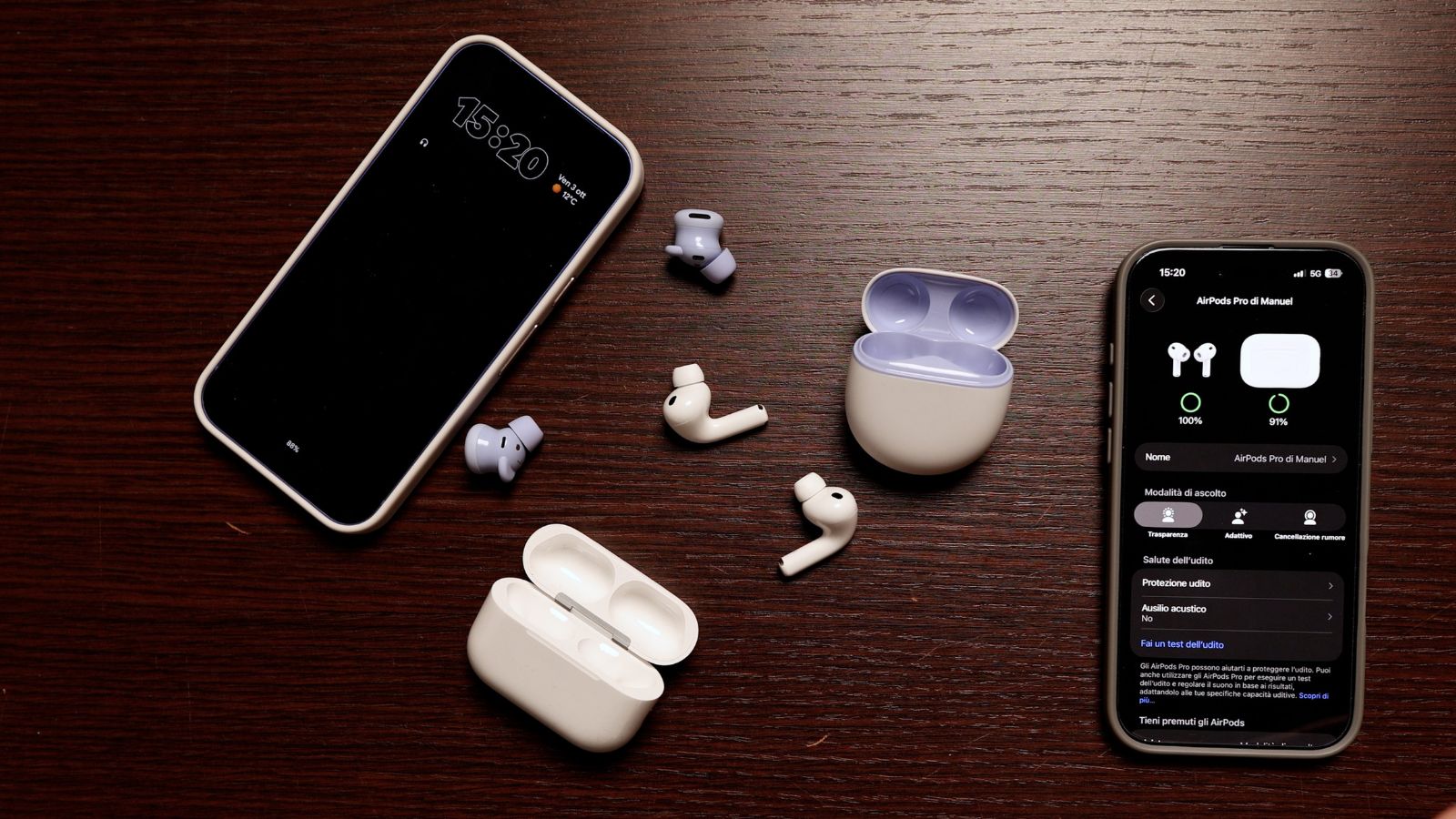 Confronto AirPods Pro 3 vs Google Pixel Buds 2a Confronto AirPods Pro 3 vs Google Pixel Buds 2a