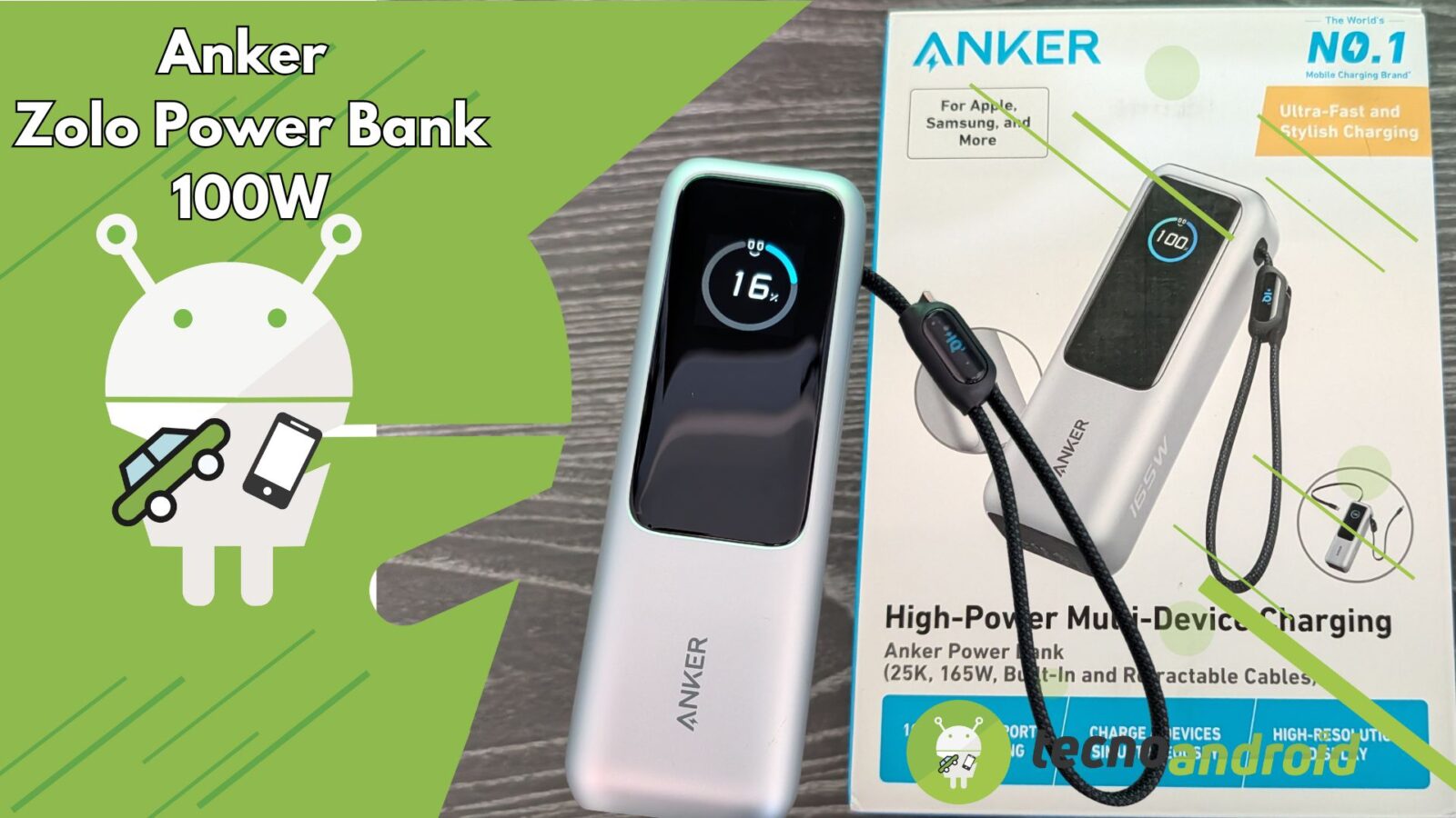 Anker Zolo Power Bank da 25.000 mAh fino a 100W, la migliore | RECENSIONE