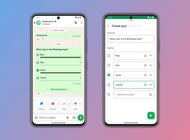 Chi lavora nei laboratori di WhatsApp non dorme mai e lo testimoniano tutti gli aggiornamenti che l'app di messaggistica riporta. Secondo quanto riportato infatti sarebbe in arrivo una nuova funzionalità che contribuirà a rendere i Canali più dinamici. Con l'arrivo della nuova versione beta 2.25.30.5 per Android, gli amministratori dei Canali potranno creare dei quiz interattivi, pensati per stimolare la partecipazione del pubblico. Facendo un paragone con i sondaggi, già disponibili da sempre, che raccolgono opinioni o preferenze, i quiz si basano su domande con una sola risposta corretta. L’obiettivo è trasformare i Canali in spazi più attivi, dove gli iscritti possono mettersi alla prova su temi di attualità, cultura pop o argomenti specifici. Gli amministratori potranno creare un quiz direttamente dal foglio di allegati, scegliendo la nuova voce dedicata e impostando domanda e risposte. L’interfaccia ricalca quella dei sondaggi ma con alcune differenze visive. In alto comparirà la scritta “Crea un quiz”, mentre accanto alle risposte sarà presente un segno di spunta per contrassegnare quella esatta. Una volta pubblicato, il quiz sarà visibile a chiunque possa accedere al canale, anche senza seguirlo. Feedback immediato e maggiore partecipazione Chi risponderà riceverà un feedback istantaneo. Se la risposta è corretta, apparirà sullo schermo una piccola animazione di coriandoli. Inoltre, per evitare influenze reciproche, non sarà possibile vedere le risposte altrui finché non si invia la propria. In questo modo l’esperienza resta più autentica e personale. Per WhatsApp, i quiz rappresentano un’evoluzione naturale dei Canali, che negli ultimi mesi hanno ricevuto aggiornamenti costanti per ampliare le possibilità di interazione. Oltre a incentivare la partecipazione, permetteranno agli amministratori di capire meglio gli interessi e i comportamenti del pubblico, migliorando la qualità dei contenuti pubblicati. Secondo WABetaInfo, la funzione è ancora in fase di sviluppo, ma verrà estesa progressivamente a più utenti nelle prossime settimane. Un passo ulteriore verso una piattaforma più sociale, dove l’informazione si unisce all’interattività. Chi lavora nei laboratori di WhatsApp non dorme mai e lo testimoniano tutti gli aggiornamenti che l'app di messaggistica riporta. Secondo quanto riportato infatti sarebbe in arrivo una nuova funzionalità che contribuirà a rendere i Canali più dinamici. Con l'arrivo della nuova versione beta 2.25.30.5 per Android, gli amministratori dei Canali potranno creare dei quiz interattivi, pensati per stimolare la partecipazione del pubblico. Facendo un paragone con i sondaggi, già disponibili da sempre, che raccolgono opinioni o preferenze, i quiz si basano su domande con una sola risposta corretta. L’obiettivo è trasformare i Canali in spazi più attivi, dove gli iscritti possono mettersi alla prova su temi di attualità, cultura pop o argomenti specifici. Gli amministratori potranno creare un quiz direttamente dal foglio di allegati, scegliendo la nuova voce dedicata e impostando domanda e risposte. L’interfaccia ricalca quella dei sondaggi ma con alcune differenze visive. In alto comparirà la scritta “Crea un quiz”, mentre accanto alle risposte sarà presente un segno di spunta per contrassegnare quella esatta. Una volta pubblicato, il quiz sarà visibile a chiunque possa accedere al canale, anche senza seguirlo. Feedback immediato e maggiore partecipazione Chi risponderà riceverà un feedback istantaneo. Se la risposta è corretta, apparirà sullo schermo una piccola animazione di coriandoli. Inoltre, per evitare influenze reciproche, non sarà possibile vedere le risposte altrui finché non si invia la propria. In questo modo l’esperienza resta più autentica e personale. Per WhatsApp, i quiz rappresentano un’evoluzione naturale dei Canali, che negli ultimi mesi hanno ricevuto aggiornamenti costanti per ampliare le possibilità di interazione. Oltre a incentivare la partecipazione, permetteranno agli amministratori di capire meglio gli interessi e i comportamenti del pubblico, migliorando la qualità dei contenuti pubblicati. Secondo WABetaInfo, la funzione è ancora in fase di sviluppo, ma verrà estesa progressivamente a più utenti nelle prossime settimane. Un passo ulteriore verso una piattaforma più sociale, dove l’informazione si unisce all’interattività.