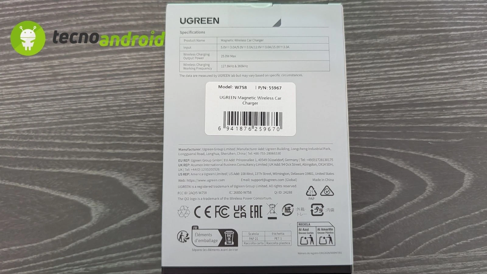 caricatore UGREEN MagFlow Qi2 25W Caricatore Wireless: potenza di ricarica anche in auto | Recensione
