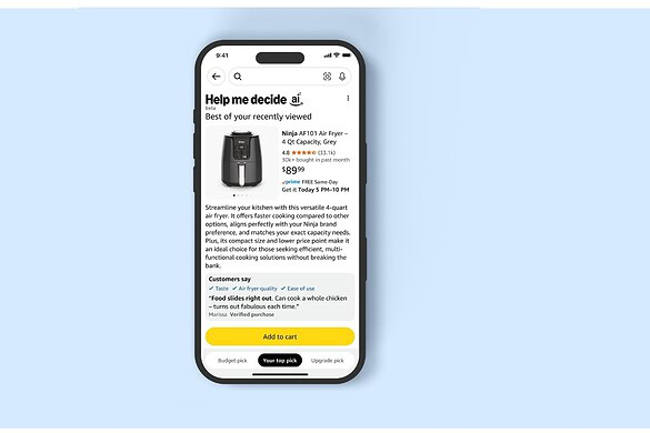 Amazon “Help Me Decide”: l’IA che sceglie il prodotto al posto tuo