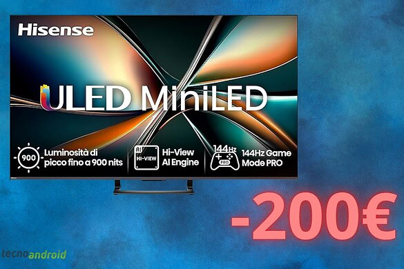 Amazon: acquistate subito la smart TV Hisense in sconto di 200 euro