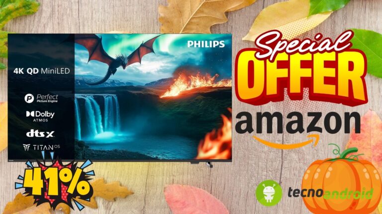 Amazon: Philips Ambilight 65MLED820 Mini LED 4K Smart TV in super offerta