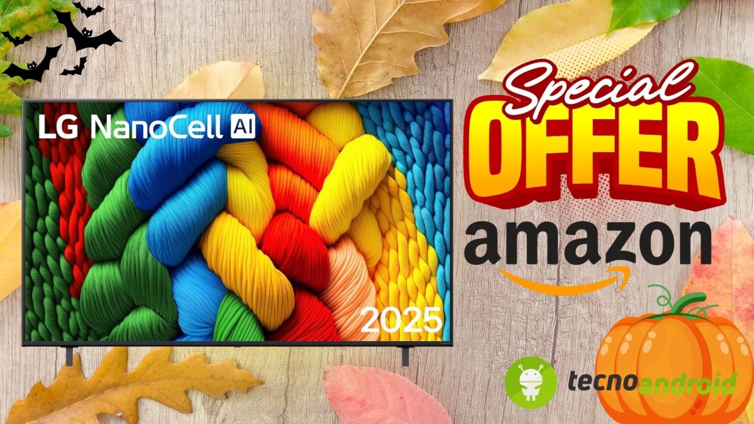 Amazon strega il salotto: LG NanoCell AI NANO80 65" in maxi PROMO