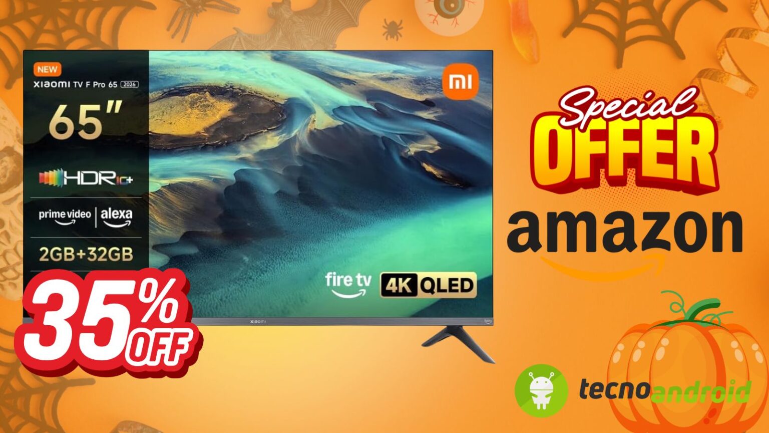 Amazon MAXI promo: XIAOMI TV F Pro da 65" solo ORA al 35% di SCONTO