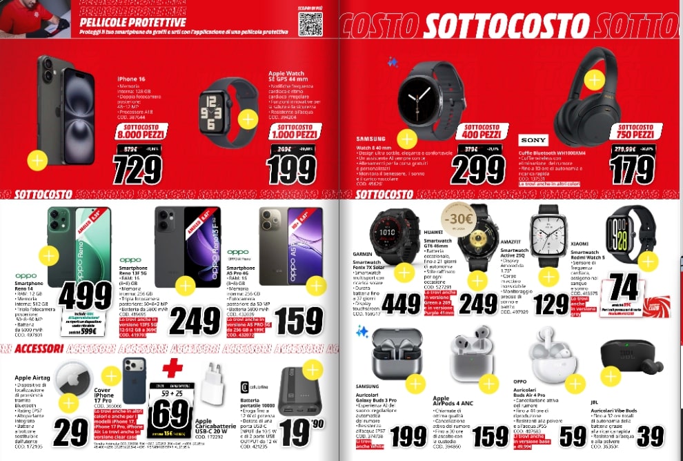 Screenshot MediaWorld: sconti speciali per un SOTTOCOSTO UNICO