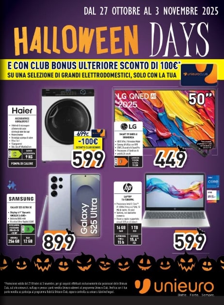 Screenshot halloween offerte unieuro