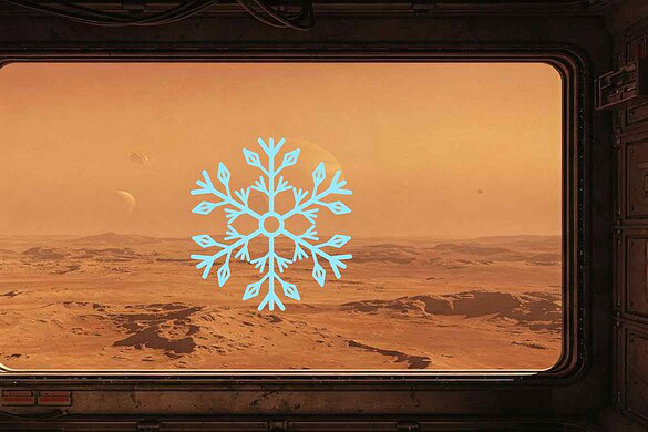 Ghiaccio secco su Marte forma solchi sinuosi nelle dune
