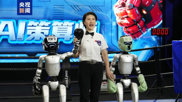 robot in un'arena