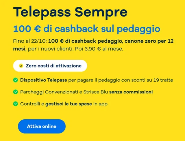 telepass sempre offerta telepass sempre offerta