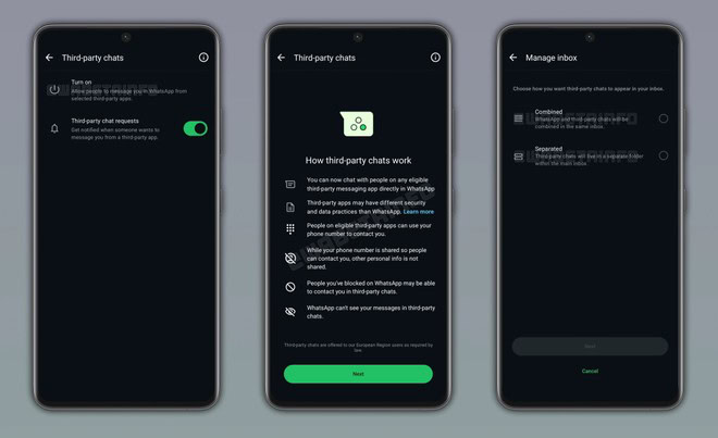 WhatsAPp Thirdy Part chats interoperabilità WhatsAPp Thirdy Part chats interoperabilità
