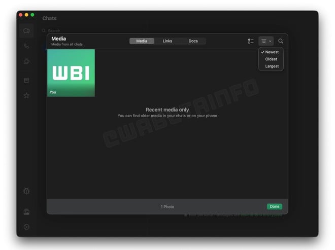 WhatsApp Media Hub MacOS
