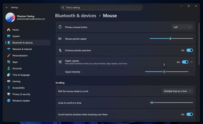 windows 11 feedback aptico