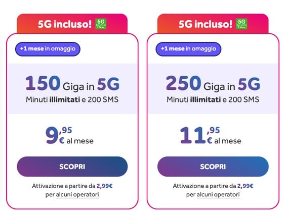 ho. Mobile bollino 5G ho. Mobile bollino 5G