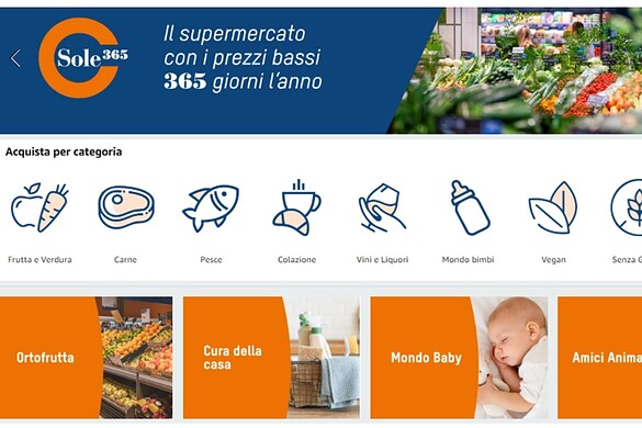 Amazon e Sole365: nasce la spesa in giornata per Napoli e Salerno