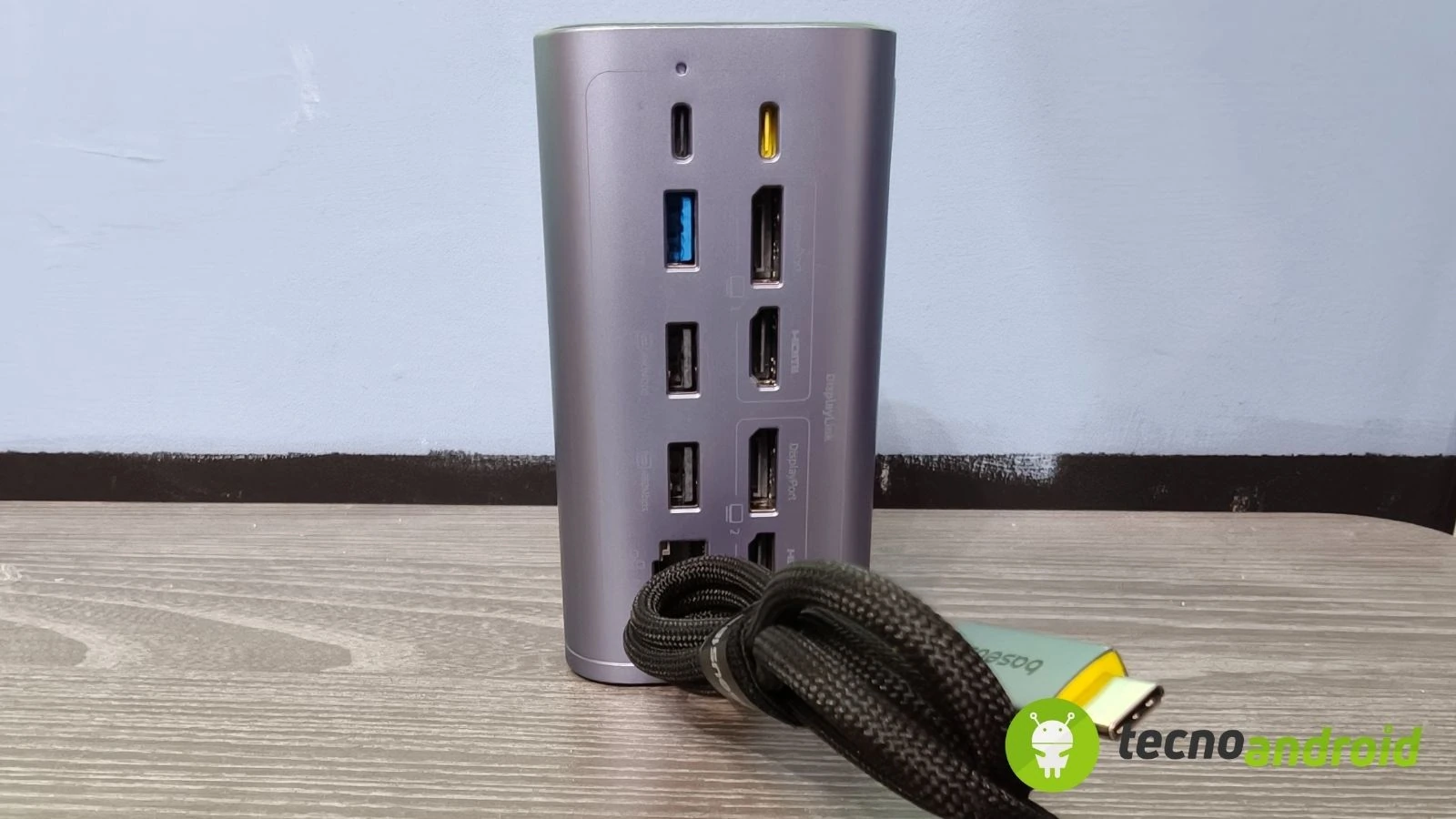 Hub 12 In 1 Doppio Monitor Baseus Docking Station, Nomos Air 12 In 1, Docking Station 2 Monitor Con 2 * 4K HDMI, USB-A/C 10Gbps, Ethernet 1 Gbps, 100W PD, HUB USB