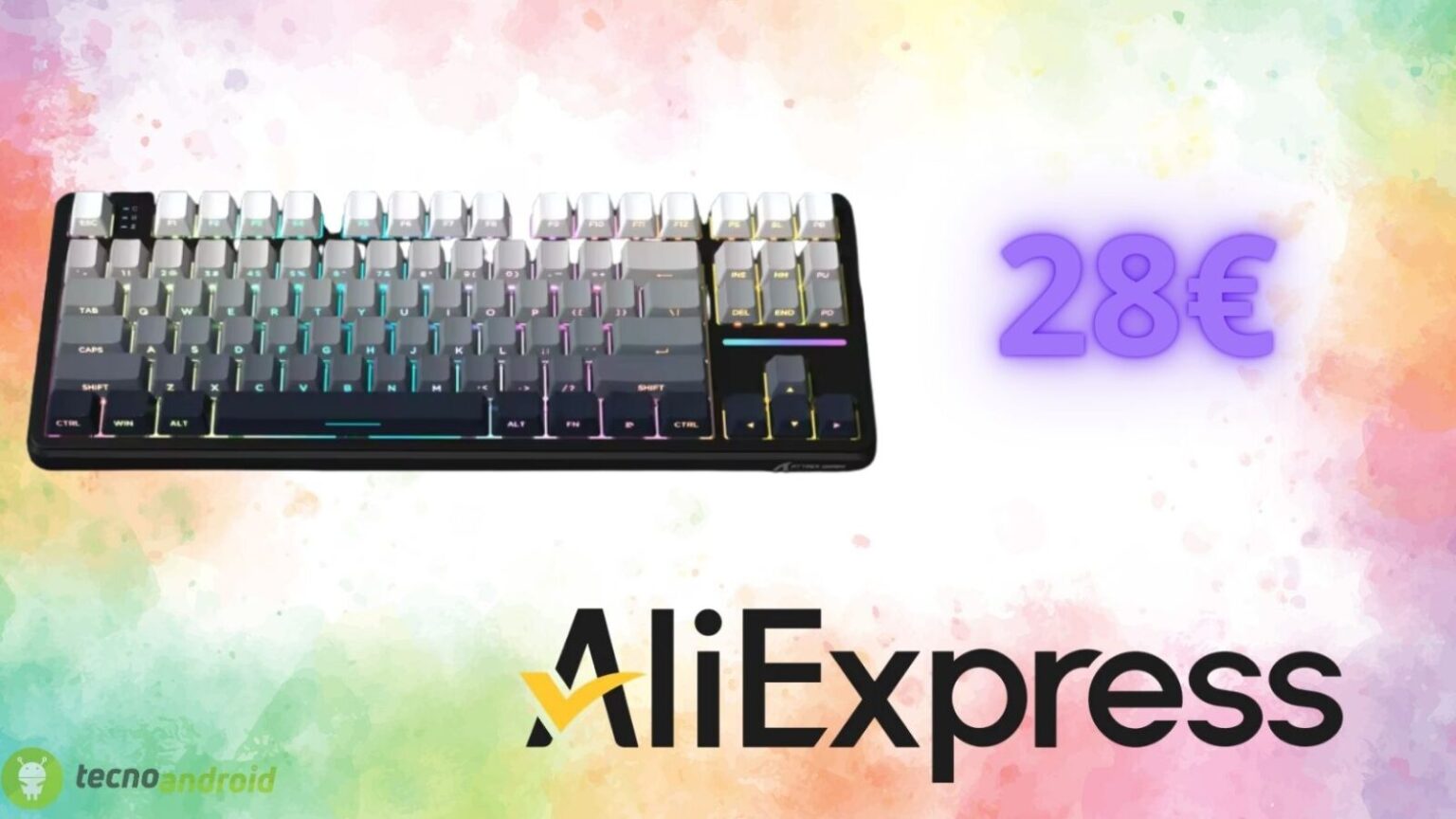 AliExpress fa crollare il prezzo di questa tastiera meccanica da gaming wireless