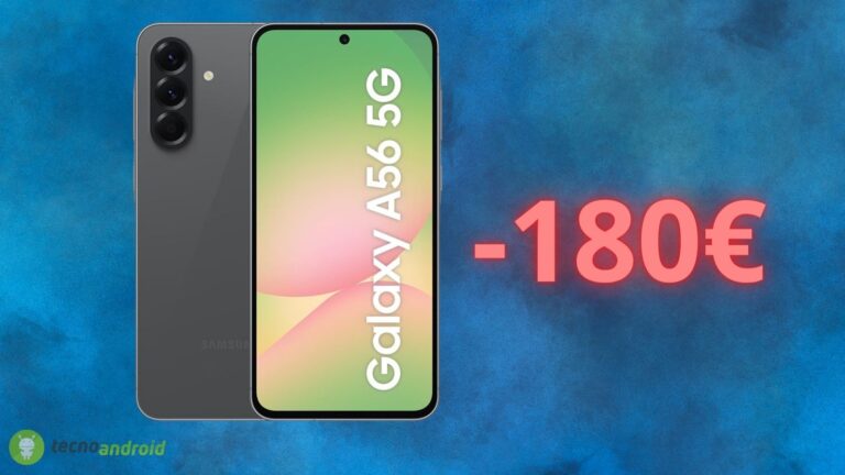 Samsung Galaxy A56 5G è in sconto di quasi 200 euro oggi su Amazon