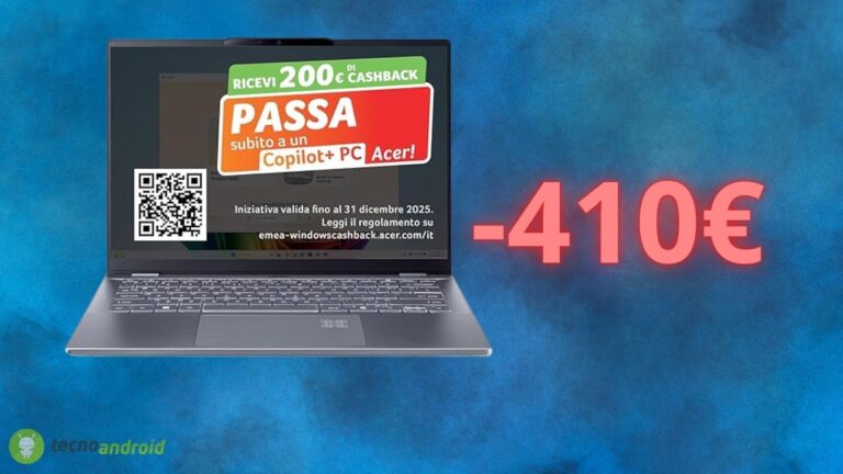 Amazon lancia lo sconto FOLLE: notebook ASUS Swift 14 scontato di 410 euro