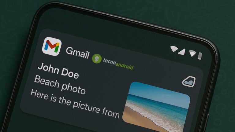 Gmail: su Android arrivano notifiche con anteprime di foto e allegati