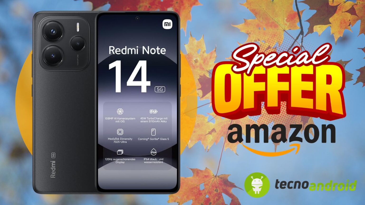 Amazon alza il volume: Redmi Note 14 5G in SCONTO BOMBA ADESSO