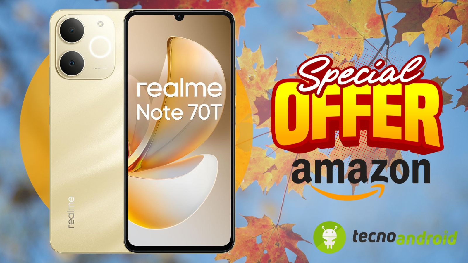 Immagine Evidenza R V T Amazon presenta: realme Note 70T ad un COSTO ECCEZIONALE davvero