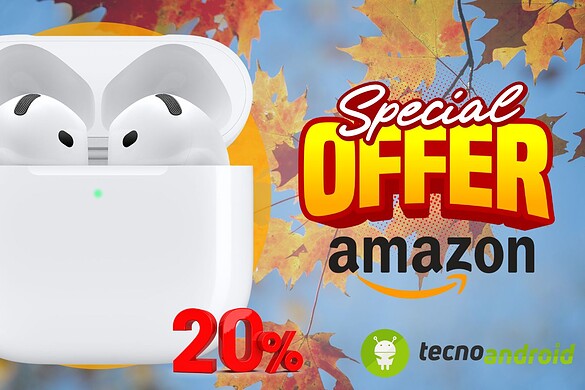 Amazon OFFERTA pazzesca: AirPods 4 ora SOTTO i 120 EURO