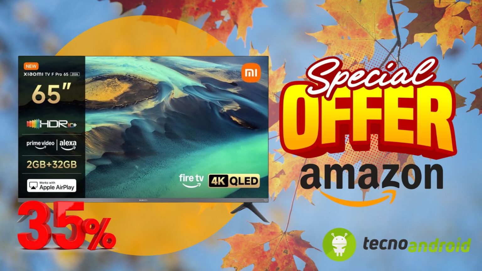 Amazon: XIAOMI TV F Pro 65 in super offerta ESPLOSIVA