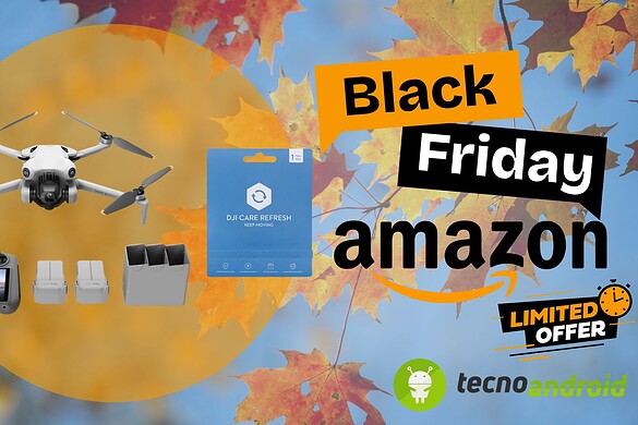 Black Friday Amazon: drone DJI Mini 4 Pro Fly More Combo in extra PROMOZIONE