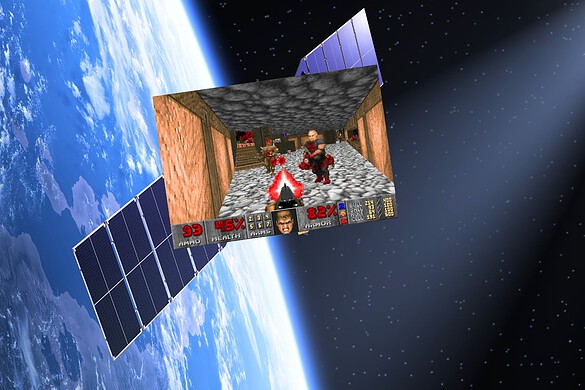 Doom è arrivato persino su un satellite