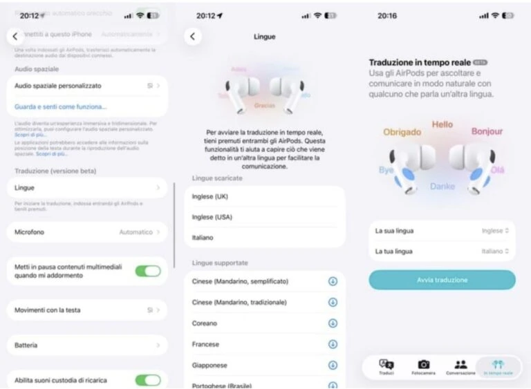iOS 26.2 beta AirPods traduzione live iOS 26.2 beta AirPods traduzione live
