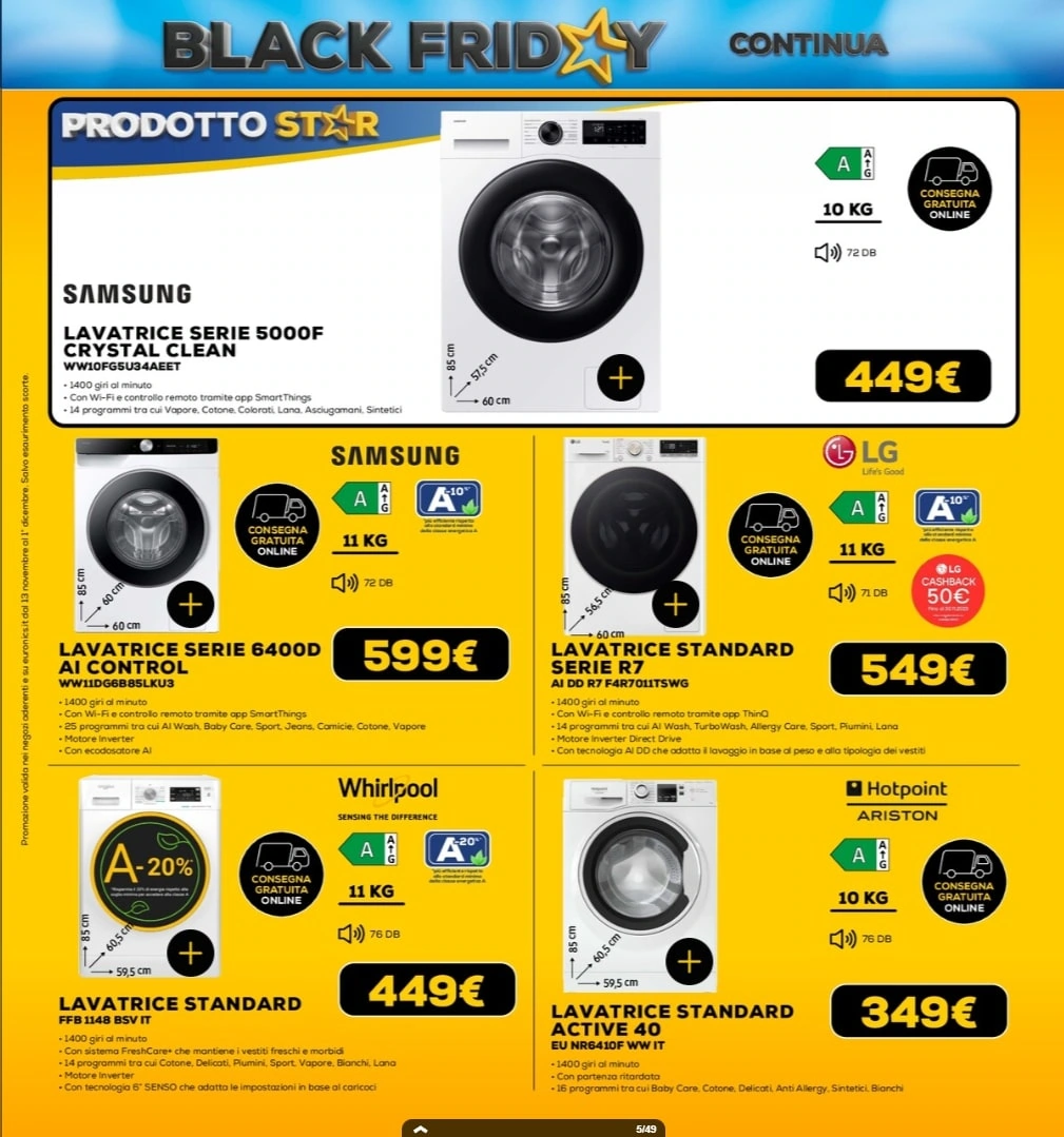 Screenshot volantino black friday euronics