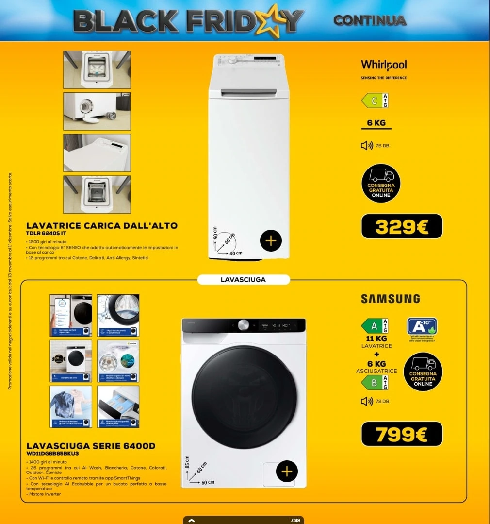 Screenshot volantino black friday euronics
